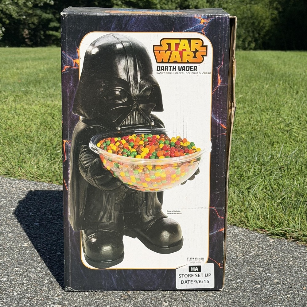Star Wars Darth Vader Candy Bowl Holder Black Plastic Figure Decor W Box